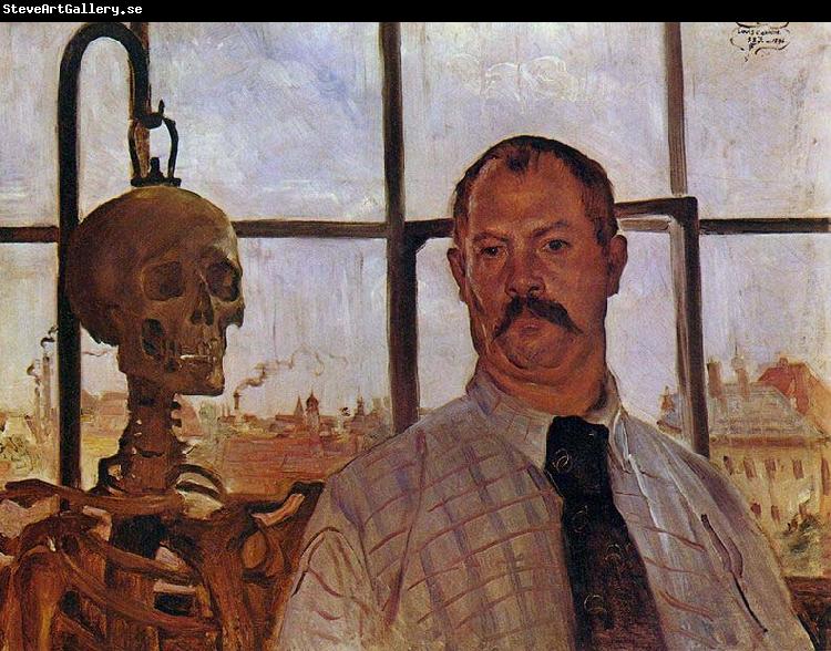 Lovis Corinth Self-portrait with Skeleton